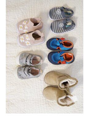 Toddler Infant Shoe LOT Size 4 Water Velcro Boots Cat & Jack Wonder Nation